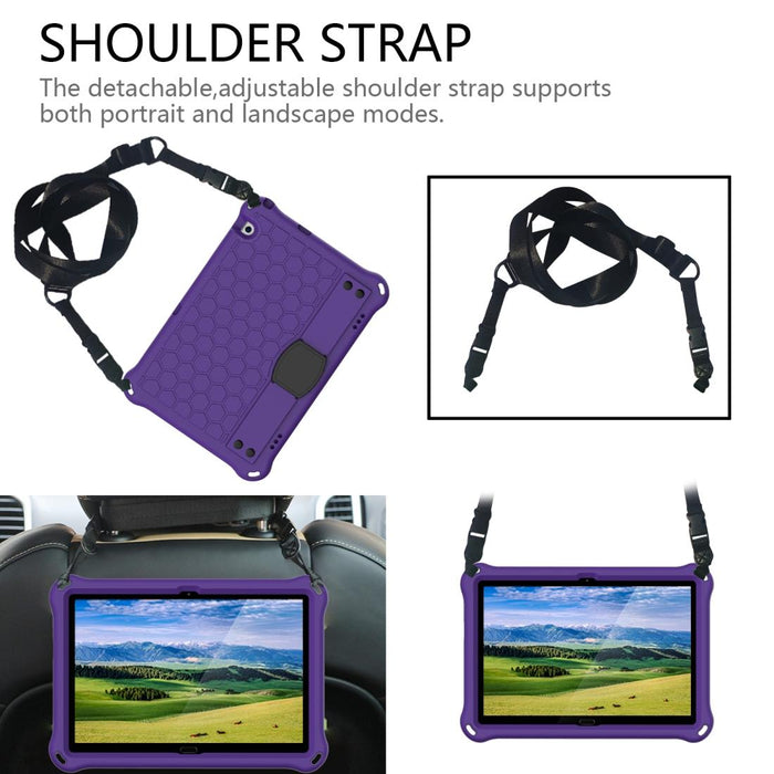 Honeycomb Design Eva + Pc Material Four Corner Anti Falling Flat Protective Shell With Strap