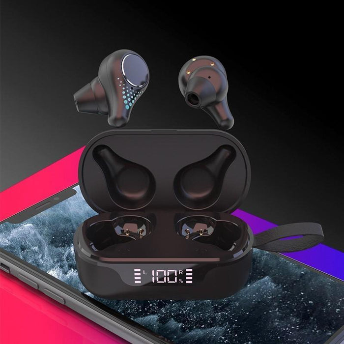 T8 Hifi Wireless Bluetooth 5.0 Earphone Waterproof Sports Gaming Earphone Noise Earbuds With Led Display