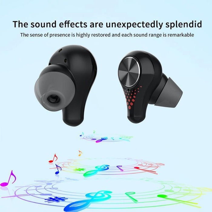 T8 Hifi Wireless Bluetooth 5.0 Earphone Waterproof Sports Gaming Earphone Noise Earbuds With Led Display