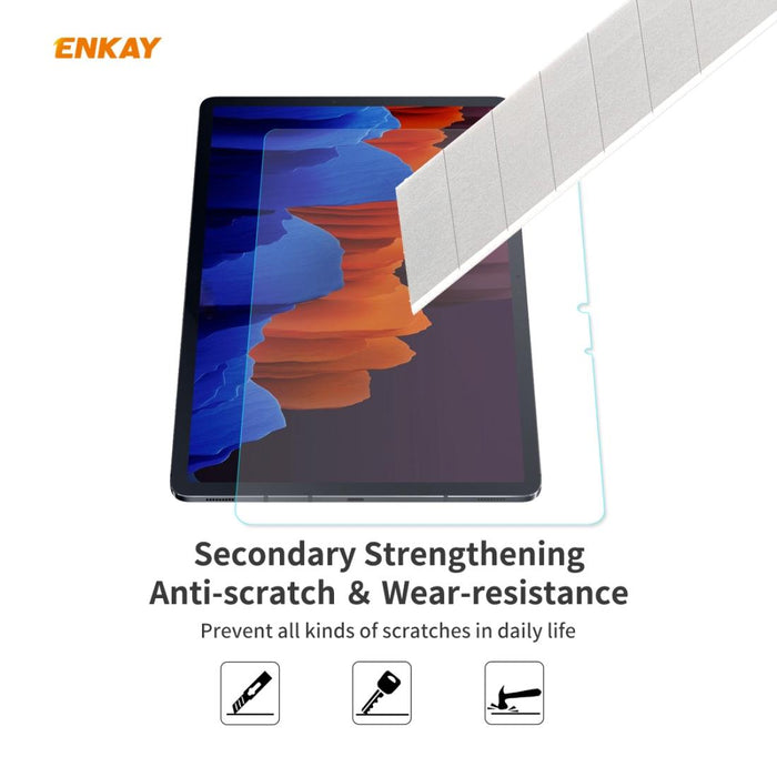 For Samsung Galaxy Tab S8 /Galaxy Tab S7 2Pcs Hat-Prince 0.33Mm 9H Surface Hardness 2.5D Explosion-Proof Tempered Glass Protector