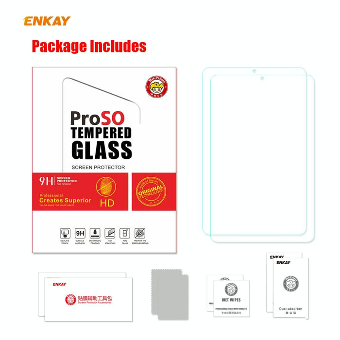 For Samsung Galaxy Tab A 8.4 2020 2 Pcs Hat-Prince 0.33Mm 9H Surface Hardness 2.5D Explosion-Proof Tempered Glass Screen Protector