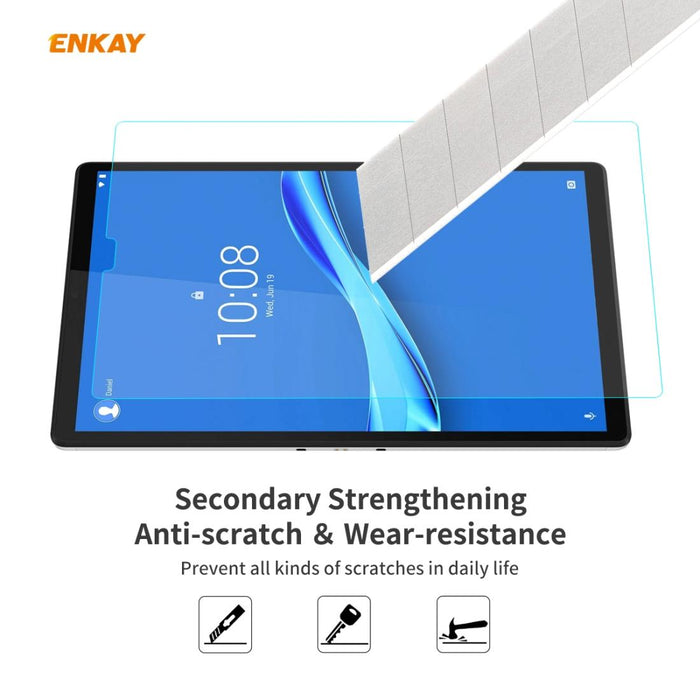 For Lenovo M10 Plus 10.3 2 Pcs Hat-Prince 0.33Mm 9H Surface Hardness 2.5D Explosion-Proof Tempered Glass Screen Protector