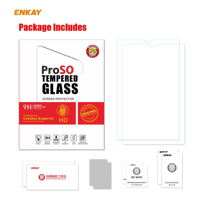 For Lenovo M10 Plus 10.3 2 Pcs Hat-Prince 0.33Mm 9H Surface Hardness 2.5D Explosion-Proof Tempered Glass Screen Protector