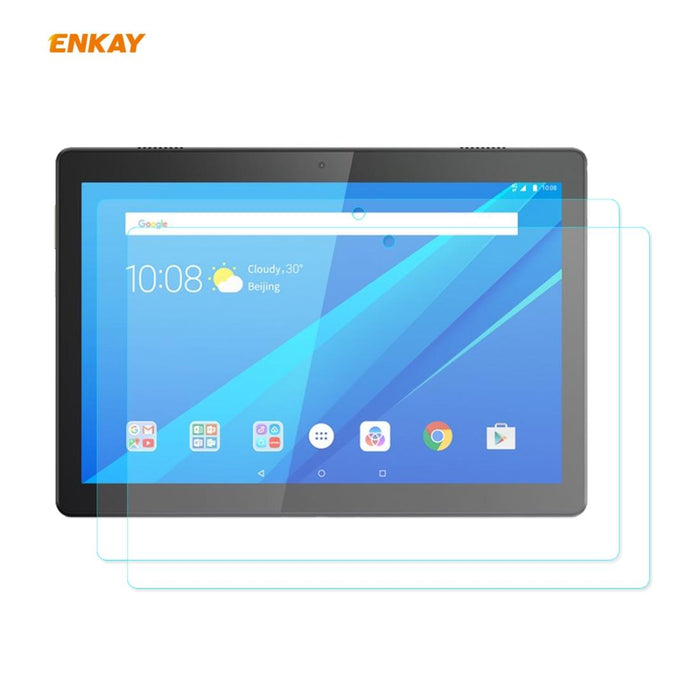 For Lenovo Smart Tab M10 10.1 2 Pcs Hat-Prince 0.33Mm 9H Surface Hardness 2.5D Explosion-Proof Tempered Glass Screen Protector