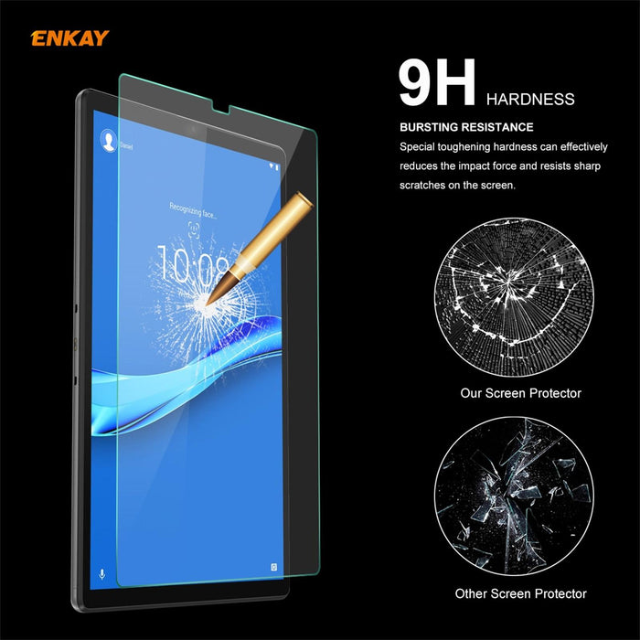 For Lenovo Tab M10 Plus Tb-X606F 2 Pcs Hat-Prince 0.33Mm 9H Surface Hardness 2.5D Explosion-Proof Tempered Glass Protector Film