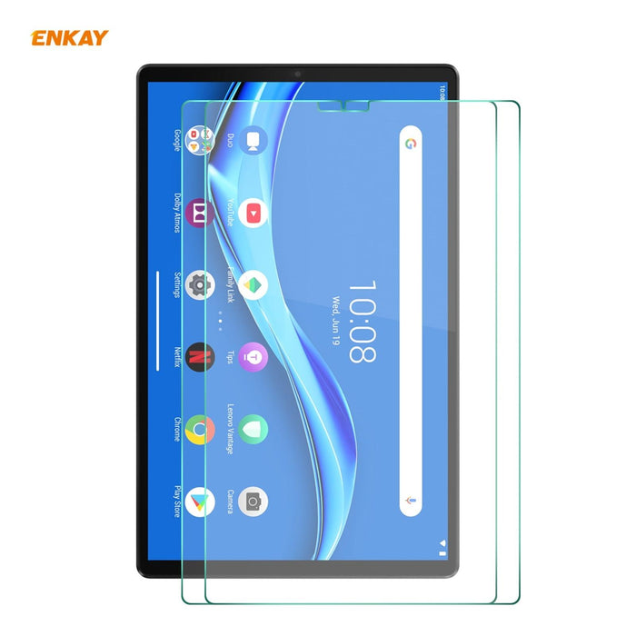 For Lenovo Tab M10 Plus Tb-X606F 2 Pcs Hat-Prince 0.33Mm 9H Surface Hardness 2.5D Explosion-Proof Tempered Glass Protector Film