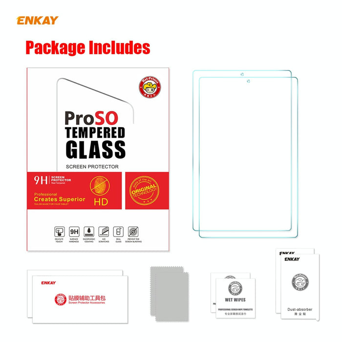 For Lenovo Tab M10 Hd 2Nd Gen 2 Pcs Hat-Prince 0.33Mm 9H Surface Hardness 2.5D Explosion-Proof Tempered Glass Protector Film