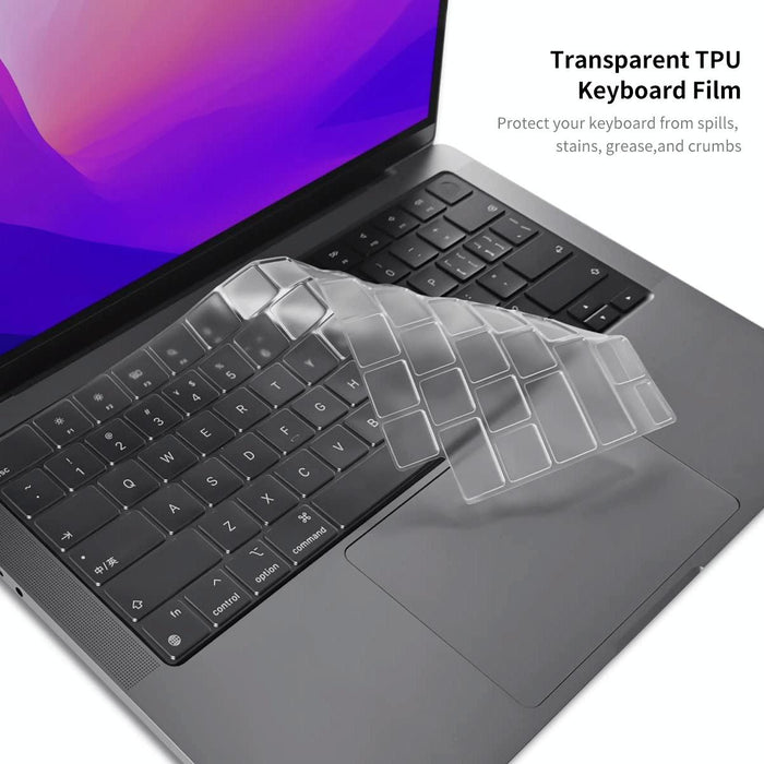 For Macbook Air 13.6 2022 / 2024 A2681 M2 / A3113 M3 Us Version 3 In 1 Crystal Laptop Case With Tpu Keyboard Film / Anti-Dust Plugs
