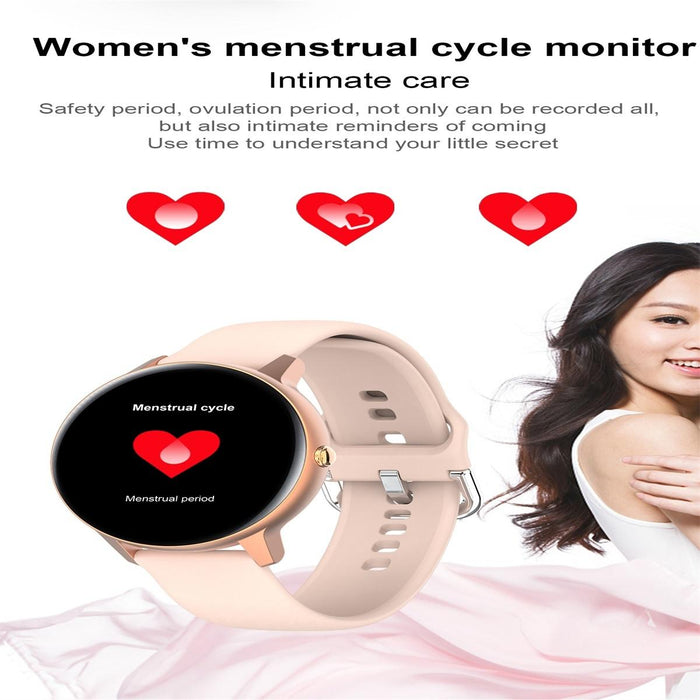 Colour Smart Watch Ip68 Waterproof Temp/Heart/Bp/Sleep Monitoring Menstrual Cycle Prediction