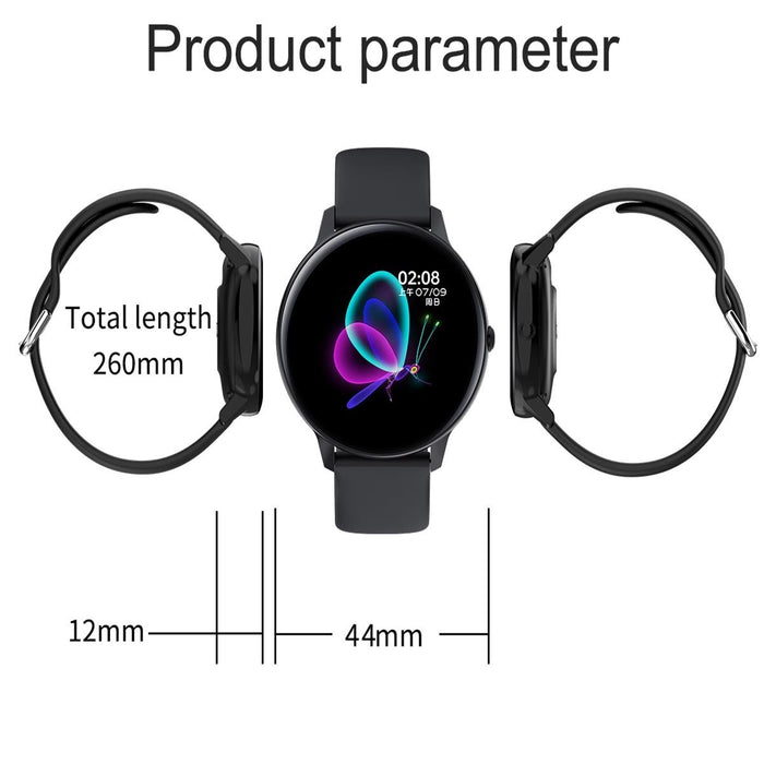 Colour Smart Watch Ip68 Waterproof Temp/Heart/Bp/Sleep Monitoring Menstrual Cycle Prediction