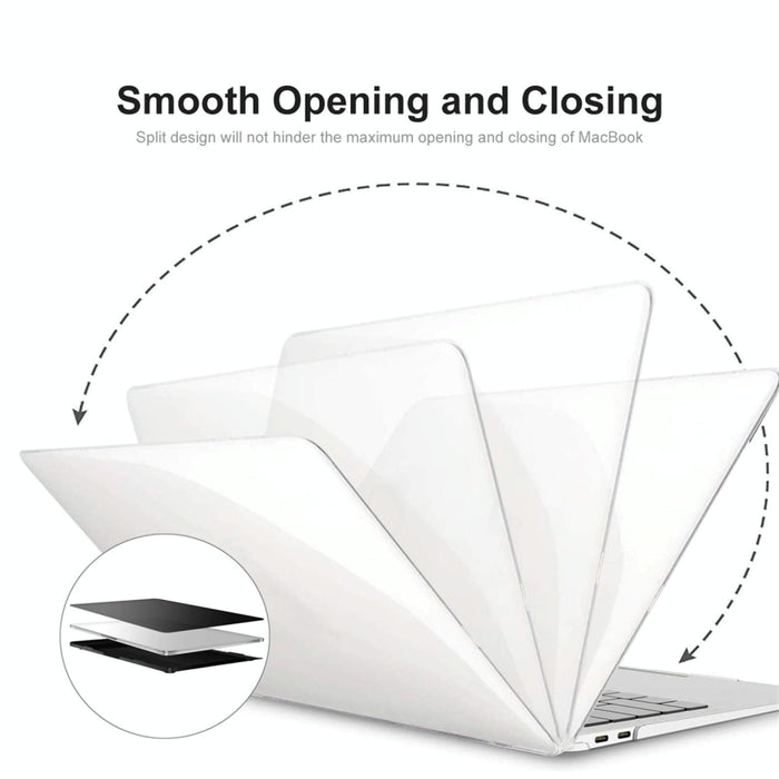 For Macbook Air 13.3 Inch A1932 2018 3 In 1 Crystal Laptop Protective Case + Us Version Tpu Keyboard Film + Anti-Dust Plugs Set