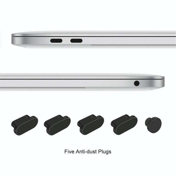 For Macbook Air 13.3 Inch A1932 2018 3 In 1 Crystal Laptop Protective Case + Us Version Tpu Keyboard Film + Anti-Dust Plugs Set