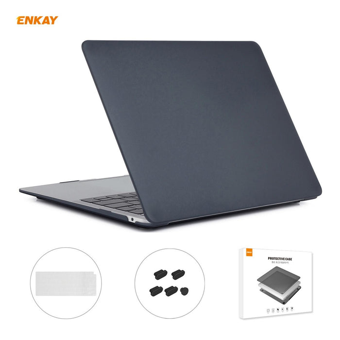 For Macbook Air 13.3 Inch A2179 & A2337 2020 3 In 1 Matte Laptop Protective Case + Us Version Tpu Keyboard Film + Anti-Dust Plugs Set