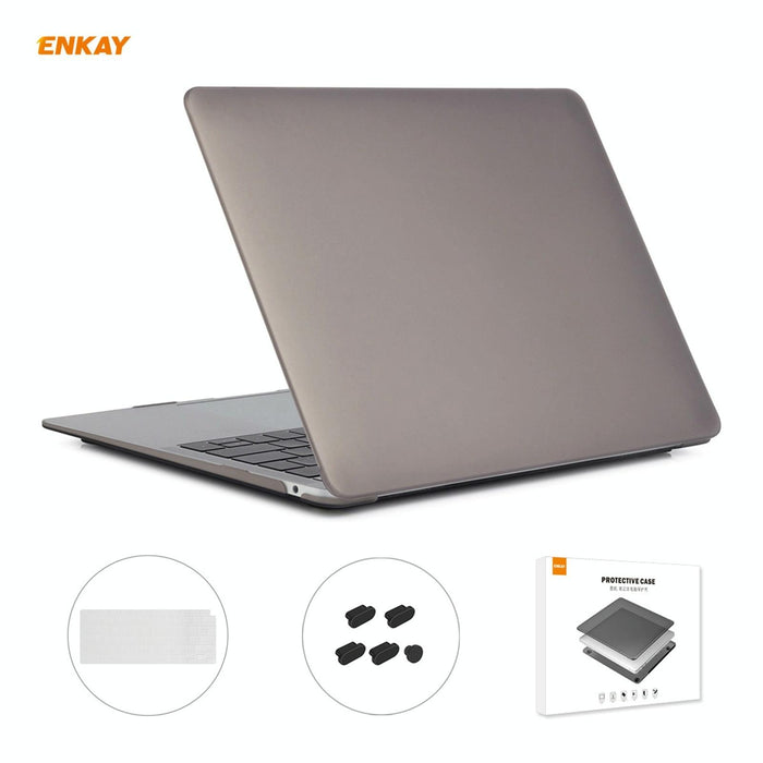 For Macbook Air 13.3 Inch A2179 & A2337 2020 3 In 1 Matte Laptop Protective Case + Us Version Tpu Keyboard Film + Anti-Dust Plugs Set