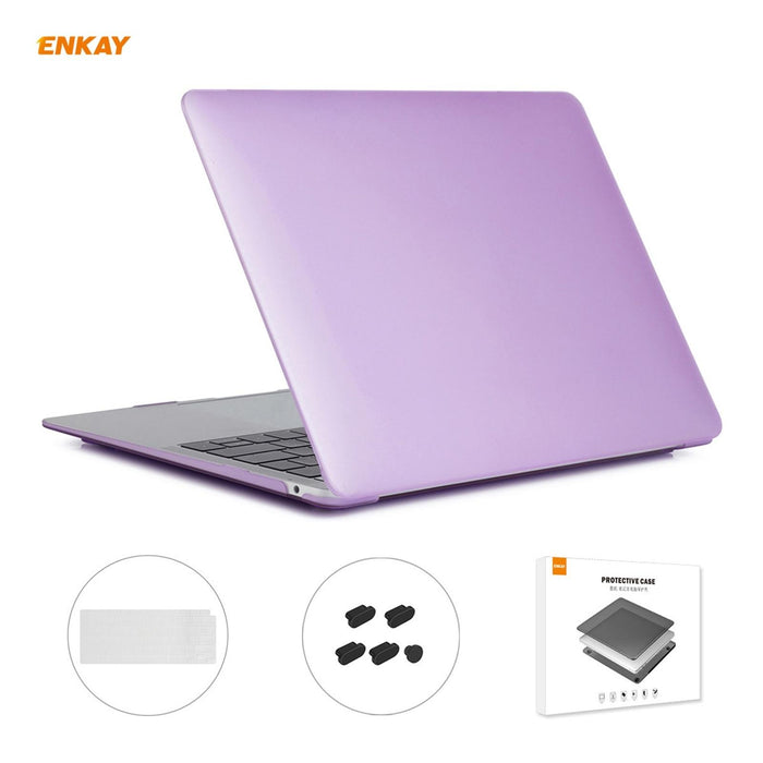 For Macbook Air 13.3 Inch A2179 & A2337 2020 3 In 1 Matte Laptop Protective Case + Us Version Tpu Keyboard Film + Anti-Dust Plugs Set