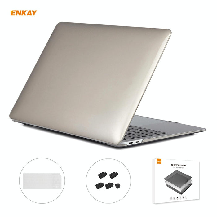 For Macbook Air 13.3 Inch A2179 & A2337 2020 3 In 1 Crystal Laptop Protective Case + Eu Version Tpu Keyboard Film + Anti-Dust Plugs Set