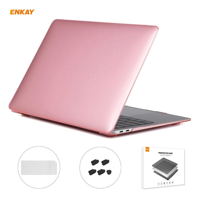 For Macbook Air 13.3 Inch A2179 & A2337 2020 3 In 1 Crystal Laptop Protective Case + Eu Version Tpu Keyboard Film + Anti-Dust Plugs Set