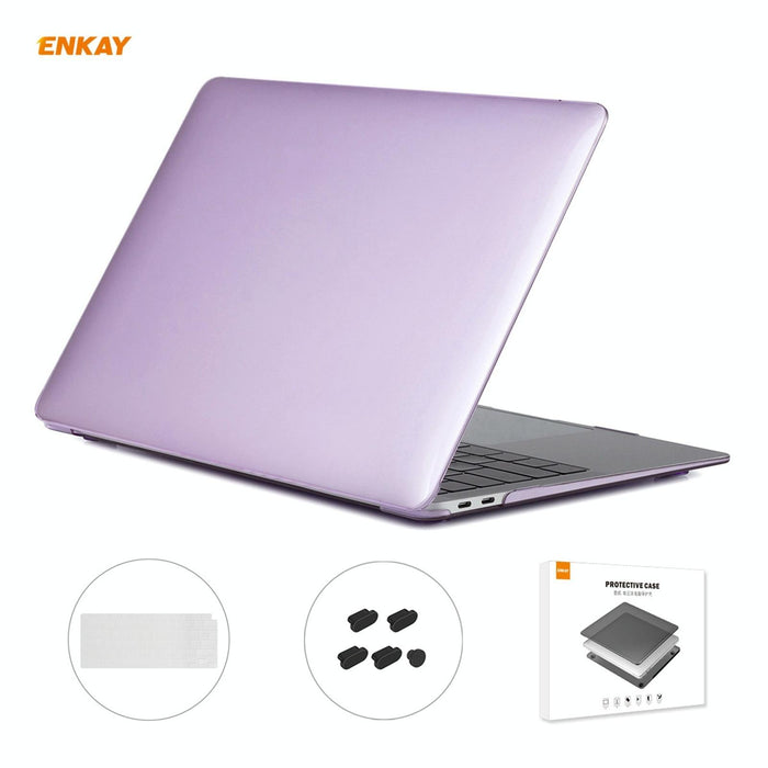 For Macbook Air 13.3 Inch A2179 & A2337 2020 3 In 1 Crystal Laptop Protective Case + Eu Version Tpu Keyboard Film + Anti-Dust Plugs Set