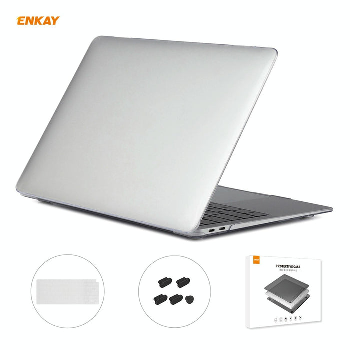 For Macbook Air 13.3 Inch A2179 & A2337 2020 3 In 1 Crystal Laptop Protective Case + Eu Version Tpu Keyboard Film + Anti-Dust Plugs Set