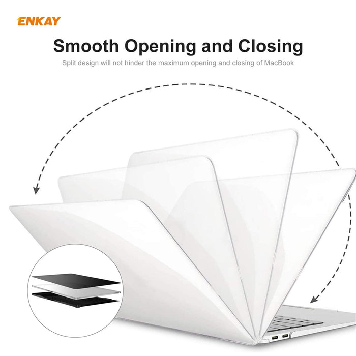 For Macbook Air 13.3 Inch A2179 & A2337 2020 3 In 1 Crystal Laptop Protective Case + Eu Version Tpu Keyboard Film + Anti-Dust Plugs Set