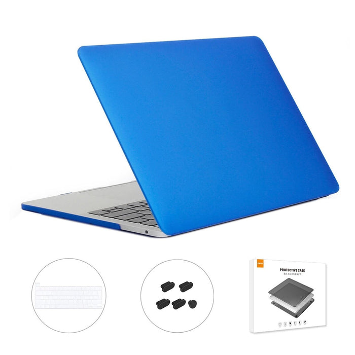 For Macbook Pro 13.3 Inch A2251 & A2289 & A2338 With Touch Bar 3 In 1 Matte Laptop Protective Case + Eu Version Tpu Keyboard Film + Anti-Dust Plugs Set