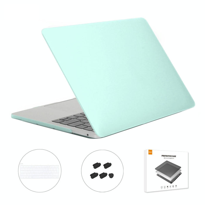 For Macbook Pro 13.3 Inch A2251 & A2289 & A2338 With Touch Bar 3 In 1 Matte Laptop Protective Case + Eu Version Tpu Keyboard Film + Anti-Dust Plugs Set