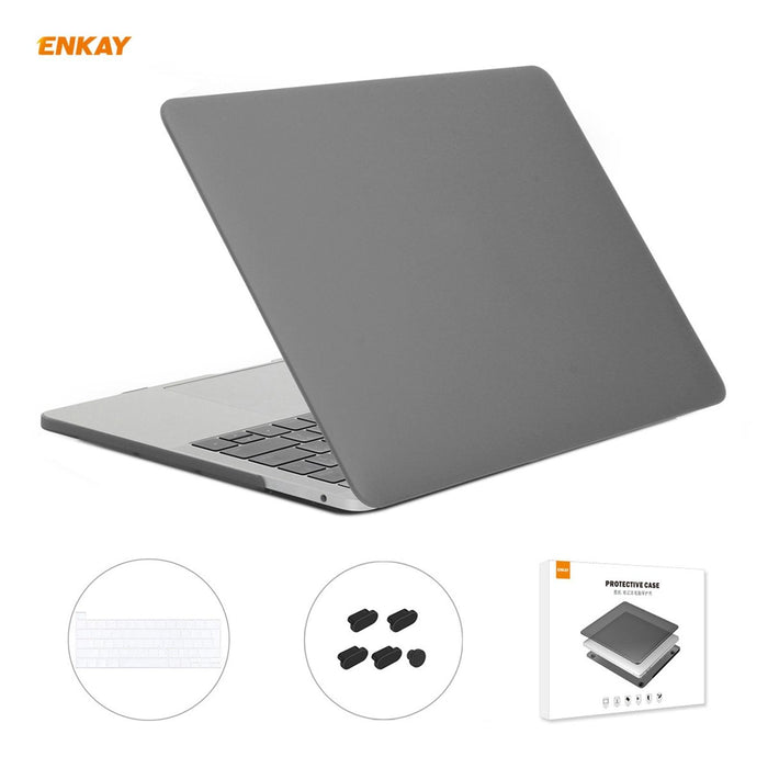 For Macbook Pro 13.3 Inch A2251 & A2289 & A2338 With Touch Bar 3 In 1 Matte Laptop Protective Case + Eu Version Tpu Keyboard Film + Anti-Dust Plugs Set