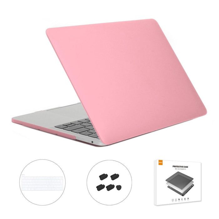 For Macbook Pro 13.3 Inch A2251 & A2289 & A2338 With Touch Bar 3 In 1 Matte Laptop Protective Case + Eu Version Tpu Keyboard Film + Anti-Dust Plugs Set