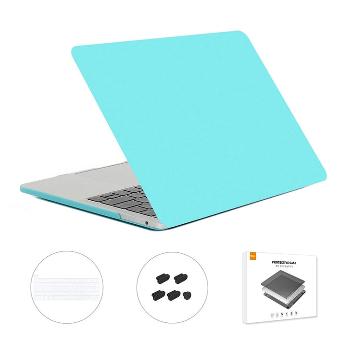 For Macbook Pro 13.3 Inch A2251 & A2289 & A2338 With Touch Bar 3 In 1 Matte Laptop Protective Case + Eu Version Tpu Keyboard Film + Anti-Dust Plugs Set