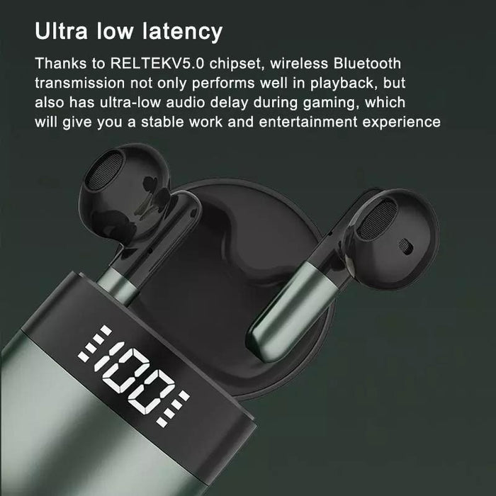 J28 Tws Wireless Bluetooth Earphones Led Digital Display Hifi Music Sport Earphone