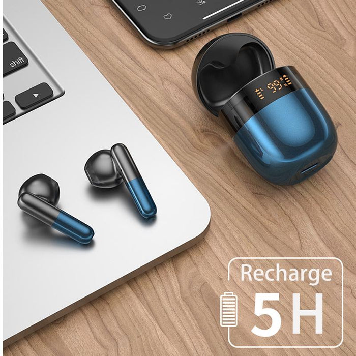 J28 Tws Wireless Bluetooth Earphones Led Digital Display Hifi Music Sport Earphone