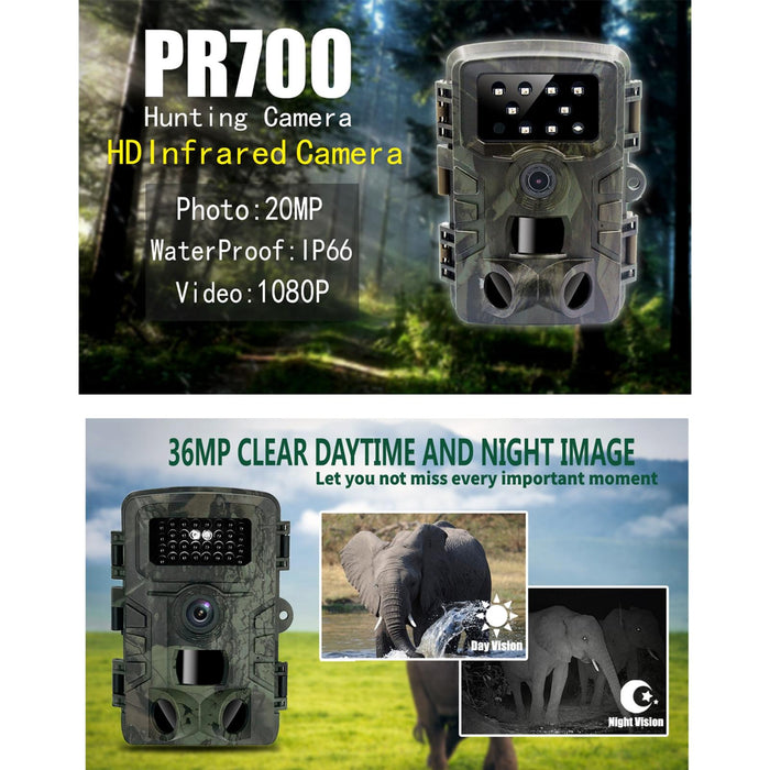 1080p Wildlife Hunting Camera with Night Vision for Outdoor