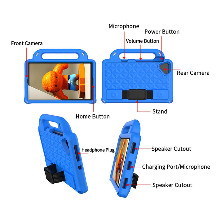 Diamond Series Eva Portable Flat Anti Falling Sleeve Protective Shell With Bracket / Strap