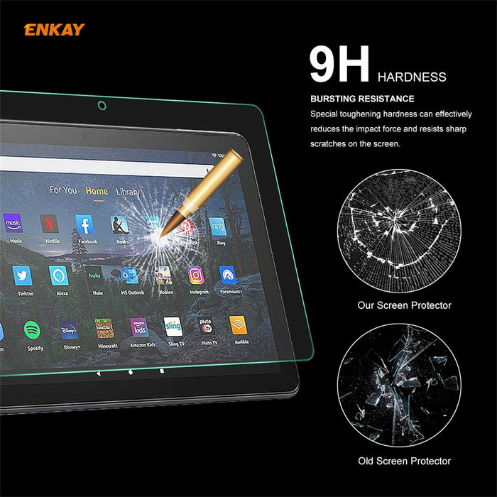 1 Pcs For Amazon Fire Hd 10 / Hd 10 Plus 2021 Hat-Prince 0.33Mm 9H Surface Hardness 2.5D Explosion-Proof Tempered Glass Protector Film