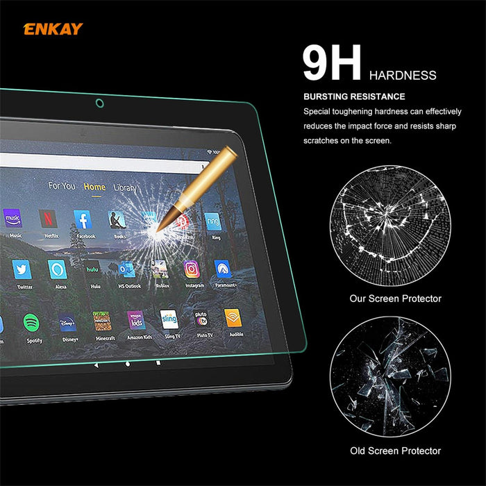 2 Pcs For Amazon Fire Hd 10 / Hd 10 Plus 2021 Hat-Prince 0.33Mm 9H Surface Hardness 2.5D Explosion-Proof Tempered Glass Protector Film