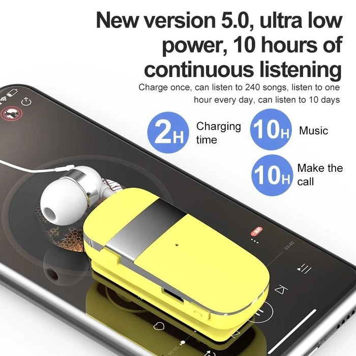 K53 Stereo Wireless Bluetooth Calls Remind Vibration Wear-Clip Driver Auriculares Earphone For Phone