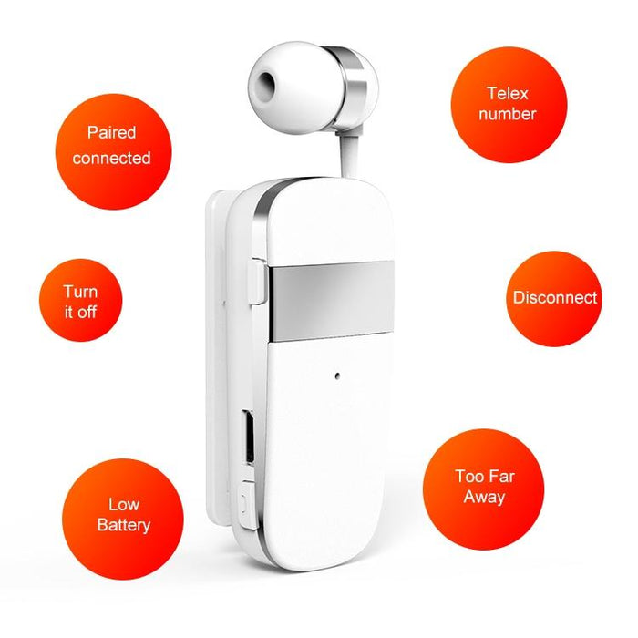 K53 Stereo Wireless Bluetooth Calls Remind Vibration Wear-Clip Driver Auriculares Earphone For Phone