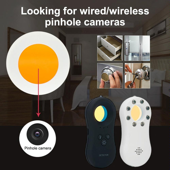 Hotel Anti-Spy Monitoring Portable Monitor Camera Alarm Flashlight Anti-Theft Home Infrared Detector