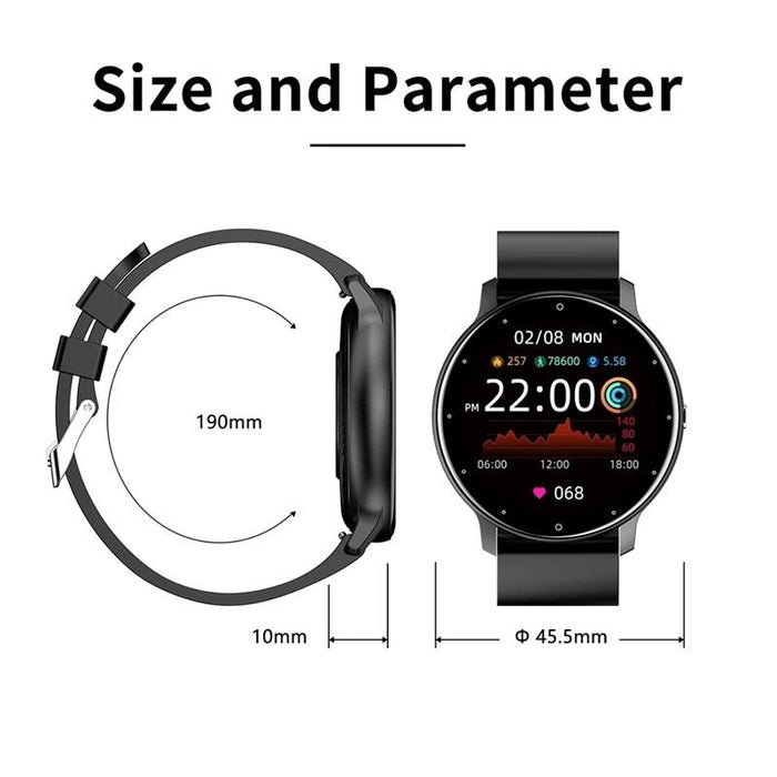 Colour Screen Smart Watch Ip67 Waterproof Heart/Bp/Oxygen/Sleep Monitoring Reminder