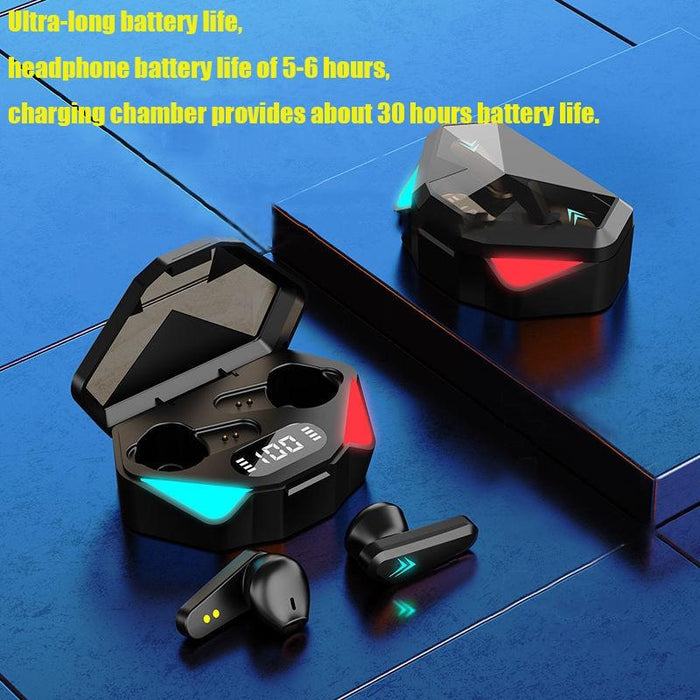 Tws-Y04 Bluetooth 5.0 Tws Binaural True Stereo Touch Control Gaming Earphone With Led Charging Case