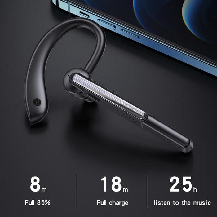 P40 Wireless Bluetooth 5.1 Business Noise Cancelling Earphone With Mic Support Handsfree Black