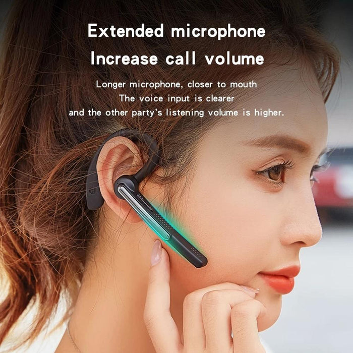 P40 Wireless Bluetooth 5.1 Business Noise Cancelling Earphone With Mic Support Handsfree Black