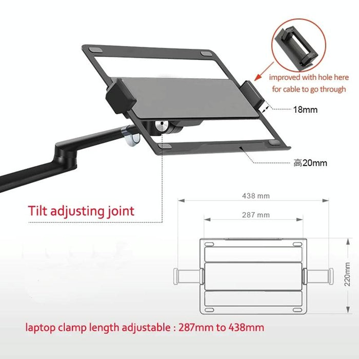 Aluminum Height Adjustable Desktop Computer Stand For 17-32