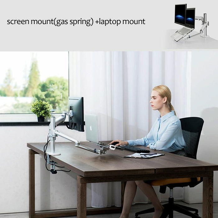 Aluminum Height Adjustable Desktop Computer Stand For 17-32