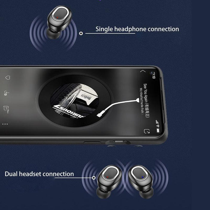 T&G Tg909 Tws In-Ear Mini Dual Channel Stereo Bluetooth Earphones With Led Display