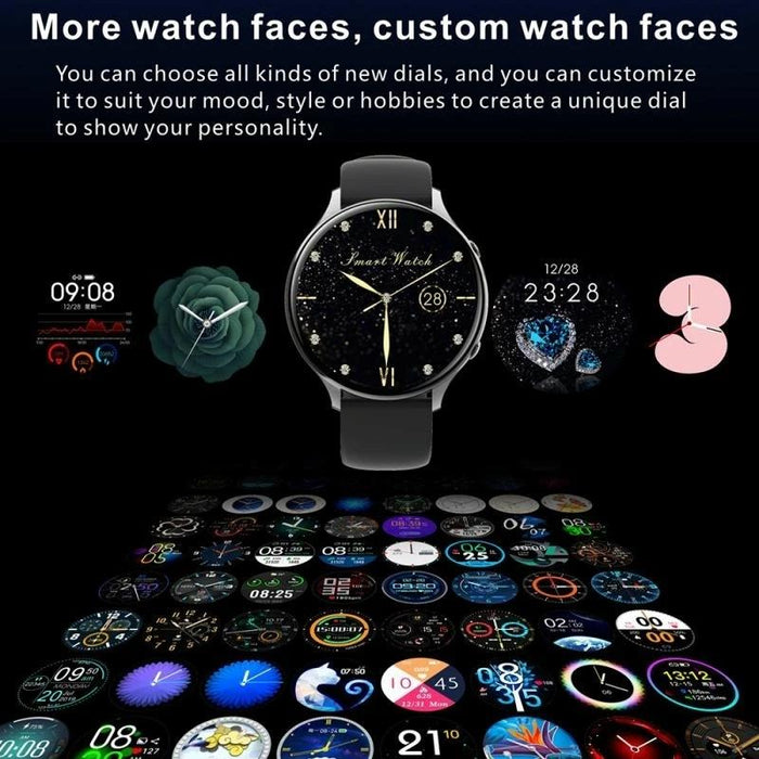 Colour Screen Smart Watch Ip67 Waterproof Body Temp/Heart/Bp/Oxygen/Sleep Monitoring Menstrual Cycle Prediction