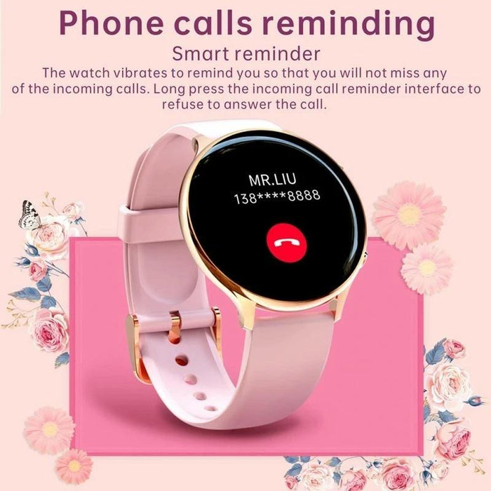 Colour Screen Smart Watch Ip67 Waterproof Body Temp/Heart/Bp/Oxygen/Sleep Monitoring Menstrual Cycle Prediction