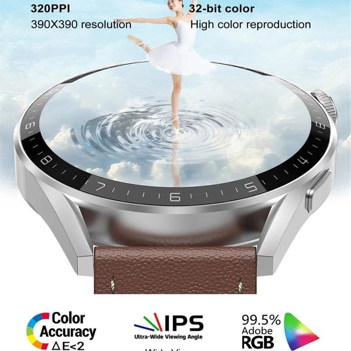 Leather Smart Watch Colour Screen