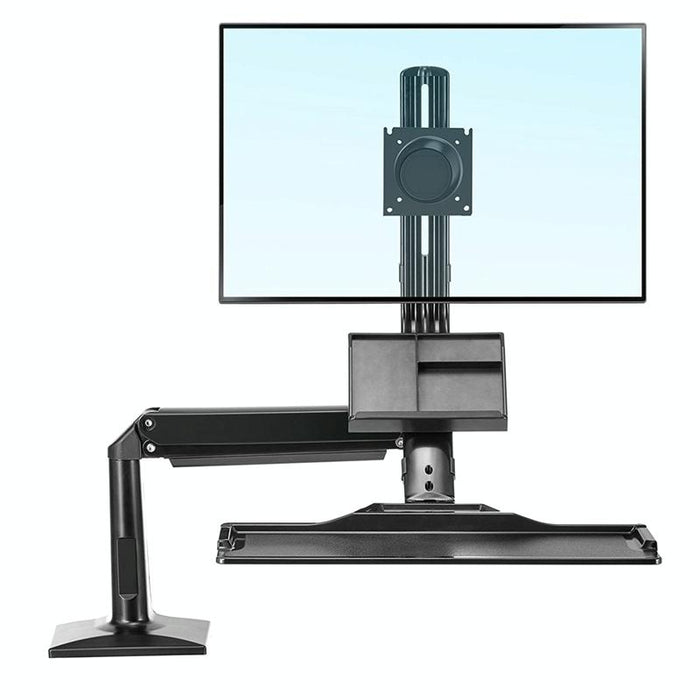 Ergonomic 19-27 Inch Monitor Holder With Foldable Keyboard