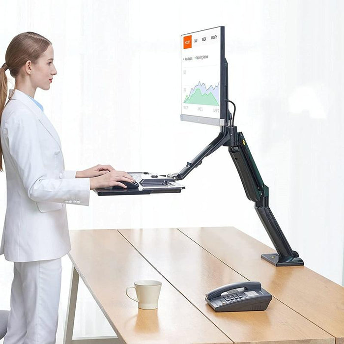 Nb40 Ergonomic Height Adjust Computer Stand Workstation